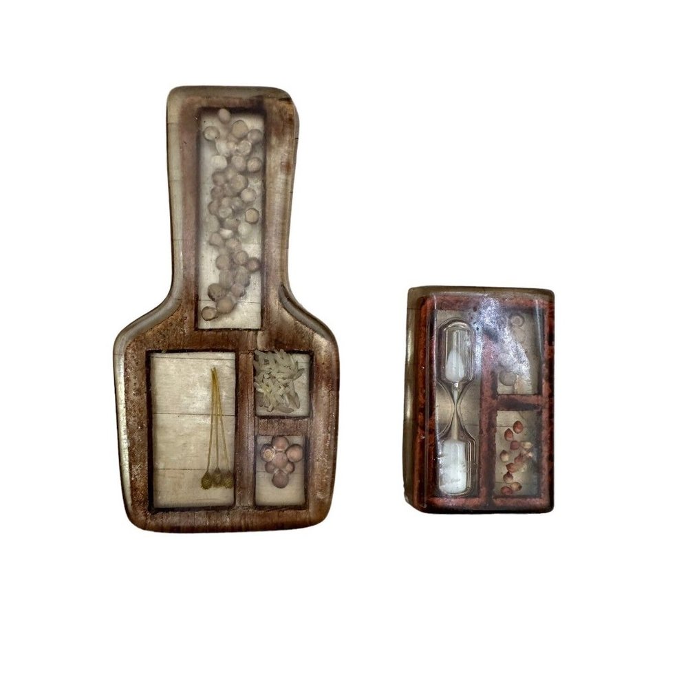 Vintage Gamut Designs Clear Resin,lucite Retro Decor Kitchen Timer & Spoon Rest